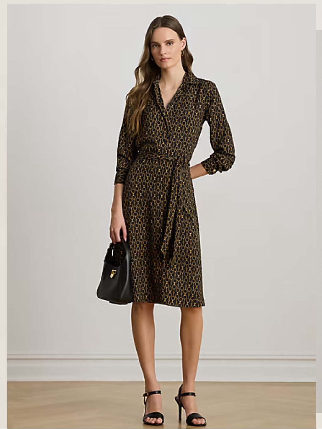 Ralph Lauren Chain Crepe Shirtdress